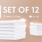 Wealuxe Super Absorbent Kitchen Towels 12 Pack - Premium 100% Cotton Kitchen Towels, 450GSM Thick Machine Washable White Dish Towels for Kitchen Drying, Cleaning, Dobby Weave, Unmatched Quality - Image 7