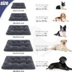 Dog Crate Bed Washable Dog Beds for Large Dogs Deluxe Thick Flannel Fluffy Comfy Kennel Pad Anti-Slip & Anti-Scratch Pet Sleeping Mat, 35 x 23 Inch, Gray - Image 7