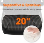 NEO CHAIR Office Desk Computer Chair Ergonomic Executive Mid-Back Leather Gaming Chair with Adjustable Flip-Up Armrests Wheels Swivel for Home Study Task (Jet Black) - Image 6