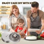 12-Piece 304 Stainless Steel Biscuit Cutter Set - Round Cookie Cutters for Baking (1/2/3/4/5 Inch) with Storage Box, Dough Pastry Cake Circle Cutting Ring Molds, Non-Rust & Dishwasher Safe - Image 7