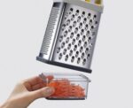 Joseph Joseph Multi-Grip Box Grater with Precision food grip, Stainless Steel blades for grating and slicing, non-slip base, Dishwasher safe - Image 3
