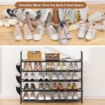 OYREL 5 Tier Shoe Organizer Rack for Closet, Entryway, Garage, Door, Space Saving, Shoe Holder Stand/Tower, Large, 20-25 Capacity - Image 7