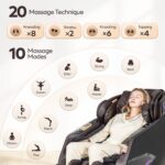 4D Massage Chairs Full Body,Zero Gravity SL-Track Shiatsu Massage Chair Recliner,Core Heating,20 Massage Techniques,Deep Yoga Stretch,Foot Rollers, Ai Voice,Touch Screen,Wireless Charging - Image 5