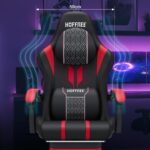 HOFFREE Gaming Chair Massage Big and Tall Gaming Chairs with Footrest 400lb for Adults Heavy People Computer Gamer Chair Red and Black - Image 10