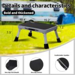 RV Step Stool Foldable 1-Step Ladder Sturdy Metal Stable Step Stool with a Non-Slip Platform Supports up to 500 lb with Non-Slip Rubber Feet, Easy to Carry - Image 4