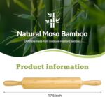 17.5 inch Wooden Rolling Pin for Baking - Long Dough Roller for All Baking Needs - Image 3