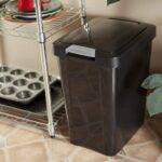 Sterilite 7.5 Gallon TouchTop Wastebasket with Lid That Opens with Touch, Conceals Trash in the Kitchen, Bathroom, Mudroom or Office, Black, 1-Pack - Image 5