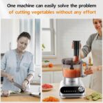 Camic 600W Food Processor, 72OZ Large Capacity Countertop Electric Vegetable Chopper with 6 Preset Programs,BPA Free, Stainless Steel Blades for Ice Crushing, Mixing, Chopping,Clicing - Image 7