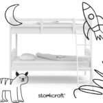 Storkcraft Long Horn Twin-Over-Twin Bunk Bed (White) - GREENGUARD Gold Certified, Converts to Two Twin Beds, Wood Bunk Bed for Kids Bedroom - Image 9