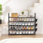OYREL 5 Tier Shoe Organizer Rack for Closet, Entryway, Garage, Door, Space Saving, Shoe Holder Stand/Tower, Large, 20-25 Capacity - Image 5