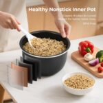 Narcissus 3.5-Cup Rice Cooker for 1-3 People, Multifunctional for Rice, Oatmeal, Quinoa - Slow Cook, Steam, Cook Rice & Steam Dish Together, Rice White - Image 6