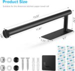 2nd Gen Paper Towel Holder Under Cabinet No Drilling, [More Sturdy] Self Adhesive or Drilling Paper Towel Holder Wall Mount for Kitchen,RV [Fit Mega Paper Towel Roll] SUS304 Stainless Steel - Image 7