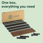 Zinus Kai Bamboo and Metal Platform Bed Frame with Headboard, No Box Spring Needed, Easy Assembly, Twin, Brown - Image 8