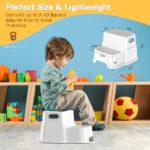 Toddler Step Stool,2 Step Stools for Kids with Anti-Slip Surface and Rubber Bottom, Kids Step Stool Poop Stool for Toilet Potty Training, Bathroom, Kitchen(Include 2 Ducks) - Image 5