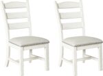 Signature Design by Ashley Valebeck Vintage Farmhouse Cushioned Dining Chair, 2 Count, Whitewash - Image 2