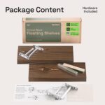 BAOBAB WORKSHOP Wood Floating Shelves for Wall - Wooden Floating Shelf 16 Inch - Rustic Bathroom Shelves for Room Wall for Kitchen Bedroom Living Room Farmhouse - Walnut Finish, 16″W × 6.7″D, Set of 2 - Image 8