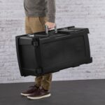 Sterilite 3-Pack Wheeled Footlocker, Lockable Plastic Utility Storage Bins w/Lids, Black - Heavy-Duty Organizing Containers for Home, Office, Garage, and Basement - Image 5