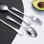 Silverware Set 50 Piece Stainless Steel Flatware Set Silverware Utensils for 10 People Includes Forks Knives Spoons & Salad Forks Dishwasher Safe Durable Tableware for Home Restaurant or Outdoor Use - Image 6