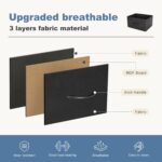 DUMOS Dresser for Bedroom, Storage Organizer with 9 Drawers, Chest of Drawers with Fabric Bins, Sturdy Metal Frame, Wood Tabletop for Guest Room, Closet, Entryway, Nursery - Image 6