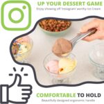 Oliver's Kitchen ® Ice Cream Spade & Scoop - Create 'Instagram-Worthy' Desserts at Home! Premium Quality Ice Cream Scooper with Stylish, Ergonomic Wooden Handle - Image 7