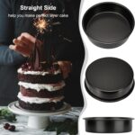 8 Inch Cake Pan Set of 3, Nonstick Baking Pans Set with 100PCS Pre-cut Parchment Paper for Layer Cakes, Durable Round Cake Pans Sets for Baking for Birthday Christmas, Dishwasher Safe - Image 6