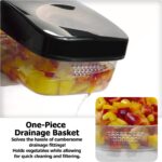 Vegetable Chopper, Food Choppers, Onion Chopper, Veggie Choppers, Onion Dicer, Potato Dicer Cuber with Container, Onion Dicer & Vegetable Dicer (Black) - Image 8