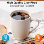 PARACITY Coffee Mug Ceramic, Large Coffee Cups Ceramic Set of 2, 12 OZ White Coffee Mugs for Latte, Tea, Cappuccino, Cocoa-Microwavable - Image 3