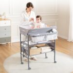 Maydolly Baby Changing Table, Portable Foldable Changing Table, Waterproof Diaper Changing Station, Adjustable Height Changing Station, Mobile Nursery for Newborn and Infant - Image 3