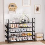 OYREL 5 Tier Shoe Organizer Rack for Closet, Entryway, Garage, Door, Space Saving, Shoe Holder Stand/Tower, Large, 20-25 Capacity - Image 10