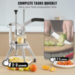 VEVOR Commercial Vegetable Fruit Chopper 1/4" Blade Heavy Duty Professional Food Dicer Kattex French Fry Cutter Onion Slicer Stainless Steel for Peppers Potato Mushroom - Image 4