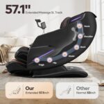 4D Massage Chairs Full Body,Zero Gravity SL-Track Shiatsu Massage Chair Recliner,Core Heating,20 Massage Techniques,Deep Yoga Stretch,Foot Rollers, Ai Voice,Touch Screen,Wireless Charging - Image 4