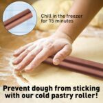 Zulay Kitchen 15.9 inch Professional Stainless Steel Rolling Pin - Lightweight Metal French Rolling Pin - Perfect for Baking, Fondant, Pizza Dough Roller, Dumpling - Copper - Image 7