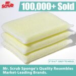 All-Purpose Sponges, Non Scratch, for Washing and Cleaning Dishes, Premium Scrub and Scrubbers, 12 Pads, Ideal for Kitchen, Bathroom - Image 3