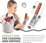 Oliver's Kitchen ® Ice Cream Spade & Scoop - Create 'Instagram-Worthy' Desserts at Home! Premium Quality Ice Cream Scooper with Stylish, Ergonomic Wooden Handle - Image 6