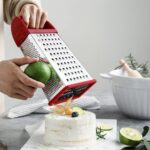 Spring Chef Professional Red 10" Parmesan Cheese Grater With Container, Stainless Steel & Soft Grip Handle, 4 Sided Kitchen Carrot Shredder, Handheld Box Grater for Potato, Veggie, Ginger, Hashbrown - Image 9