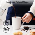 PARACITY Coffee Mug Ceramic, Large Coffee Cups Ceramic Set of 2, 12 OZ White Coffee Mugs for Latte, Tea, Cappuccino, Cocoa-Microwavable - Image 5