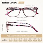 SIGVAN Ladies Reading Glasses Blue Light Blocking Spring Hinge Fashion Pattern Print Eyeglasses for Women - Image 3