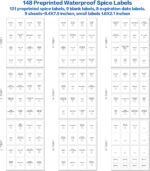 6 Pcs Glass Jar with Bamboo Lid and Spoon - 17 oz Large Sugar Container with 148 Kitchen Pantry Spice Jar Labels Preprinted - Glass Containers with Wooden Lids Hold Coffee, Tea, Candy - Image 5