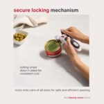 Zyliss Lock N' Lift Can Opener with Lid Lifter Magnet - Manual Opener with Locking Mechanism - Easy-to-Turn - Magnetic Can Opener - White/Gray - Image 4