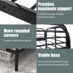 Flolinda Metal Bunk Bed Twin Over Twin, Heavy Duty Bunk Beds with 2 Ladders and 11.8" Full-Length Guardrail, Space-Saving Bunk Bed with Storage, No Box Spring Needed, Easy Assemble, Black - Image 7