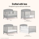 Dream On Me Storybrooke 5-in-1 Convertible Full-Size Baby Crib in Pebble Grey, GreenGuard Gold & JPMA, Convert to Toddler, Day & Full-Size Bed, Sustainable Pinewood, 3 Mattress Heights - Image 5