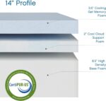 Classic Brands Cool Gel Chill Memory Foam 14-Inch Mattress with 2 BONUS Pillows |CertiPUR-US Certified |Bed-in-a-Box, Queen - Image 5