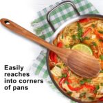 14 Inch Large Wooden Spoon for Cooking Utensil Mixing Spoons Baking Serving Wood Spoon Big Non Stick Spatula Long Handle Kitchen Utensils Stirring Cooking Spoon Non Toxic Kitchen Tools Accessories - Image 3