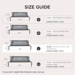 Bedsure Outdoor Elevated Dog Bed Large Sized Dog, Portable Indoor & Outdoor Cooling Raised Cot Pet Hammock Bed with Skid-Resistant Feet, Frame with Breathable Mesh, Grey, 49 inches - Image 6