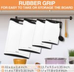 Extra Large Cutting Boards, Plastic for Kitchen (Set of 4) Dishwasher Chopping Board with Juice Grooves, Easy-Grip Handles, Black, Empune - Image 4