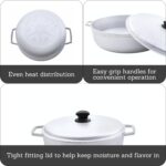 IMUSA 7.5 Quart Traditional Natural Made in Colombia Caldero with Lid for Cooking and Serving,Silver - Image 3