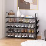OYREL 5 Tier Shoe Organizer Rack for Closet, Entryway, Garage, Door, Space Saving, Shoe Holder Stand/Tower, Large, 20-25 Capacity - Image 9