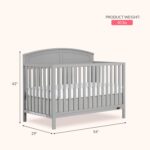 Dream On Me Storybrooke 5-in-1 Convertible Full-Size Baby Crib in Pebble Grey, GreenGuard Gold & JPMA, Convert to Toddler, Day & Full-Size Bed, Sustainable Pinewood, 3 Mattress Heights - Image 4