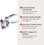 Zyliss Lock N' Lift Can Opener with Lid Lifter Magnet - Manual Opener with Locking Mechanism - Easy-to-Turn - Magnetic Can Opener - White/Gray - Image 5