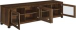 Coaster Home Furnishings - Sachin - Engineered Wood - 79-Inch TV Stand with Glass Doors, Adjustable Shelves - Living Room - Dark Pine - 736293 - Image 4